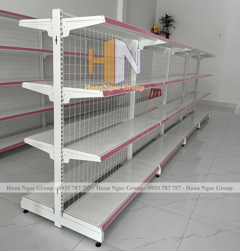 Kệ siêu thị lưng lưới đôi 120cm x 150cm