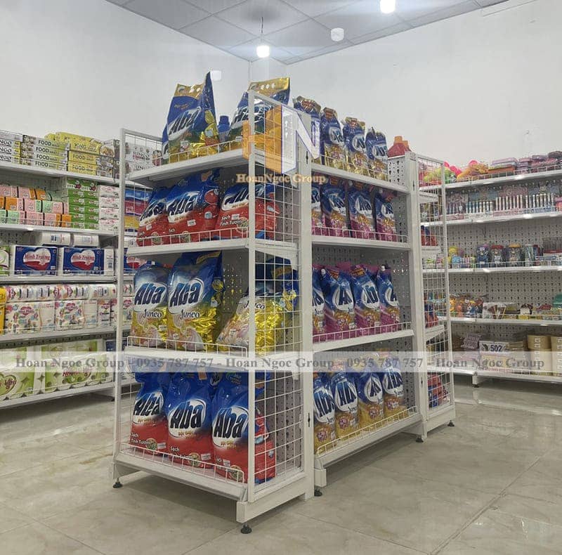 Kích thước kệ siêu thị tiêu chuẩn là bao nhiêu?