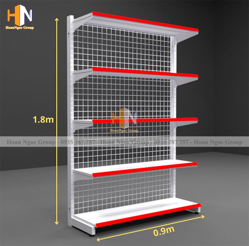 Kích thước kệ siêu thị đơn